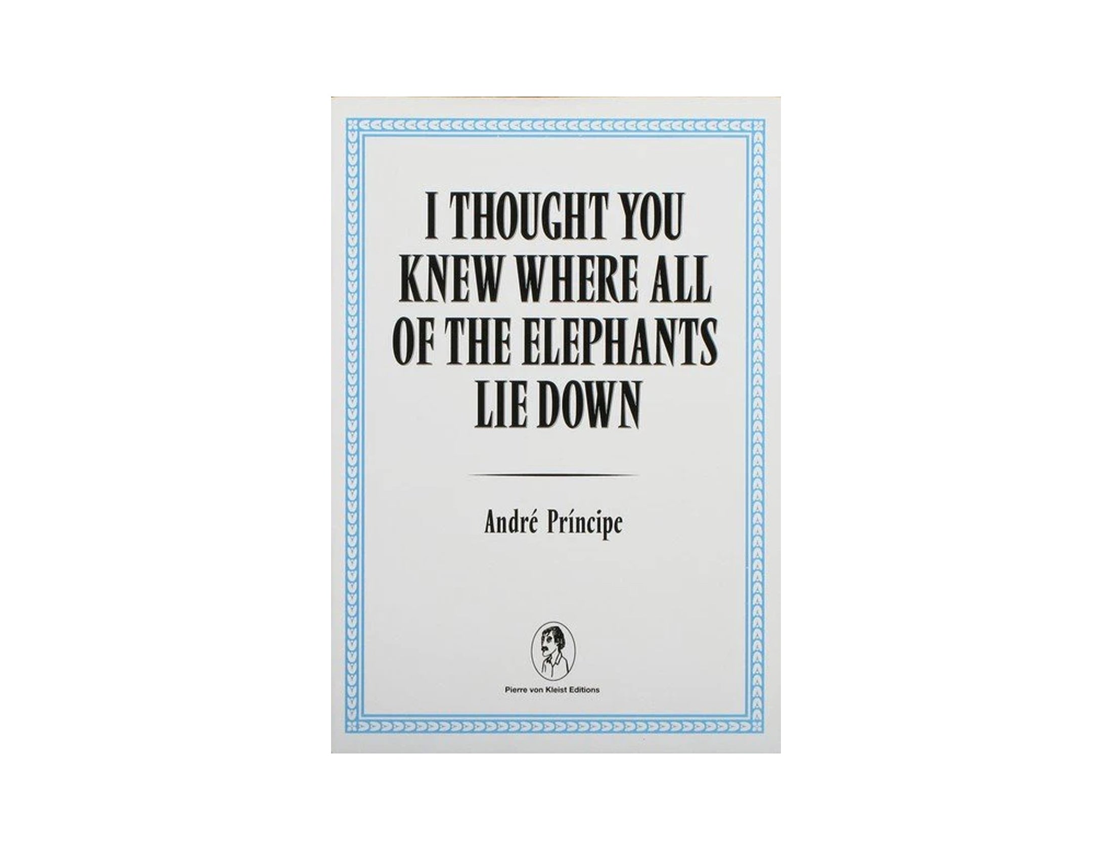 I THOUGHT YOU KNEW WHERE ALL OF THE ELEPHANTS LIE DOWN<br>André Príncipe