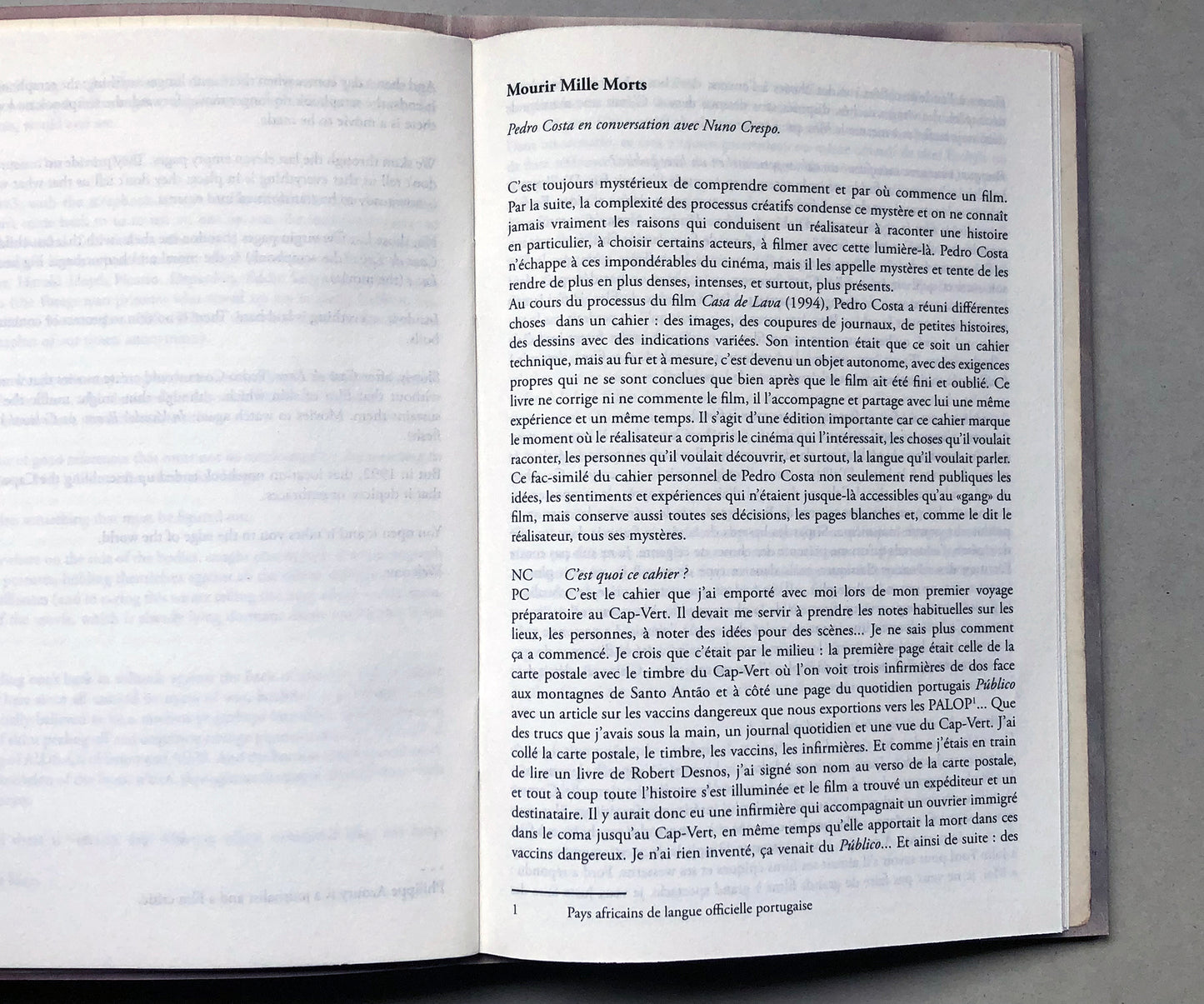 Casa de Lava - Caderno by Pedro Costa