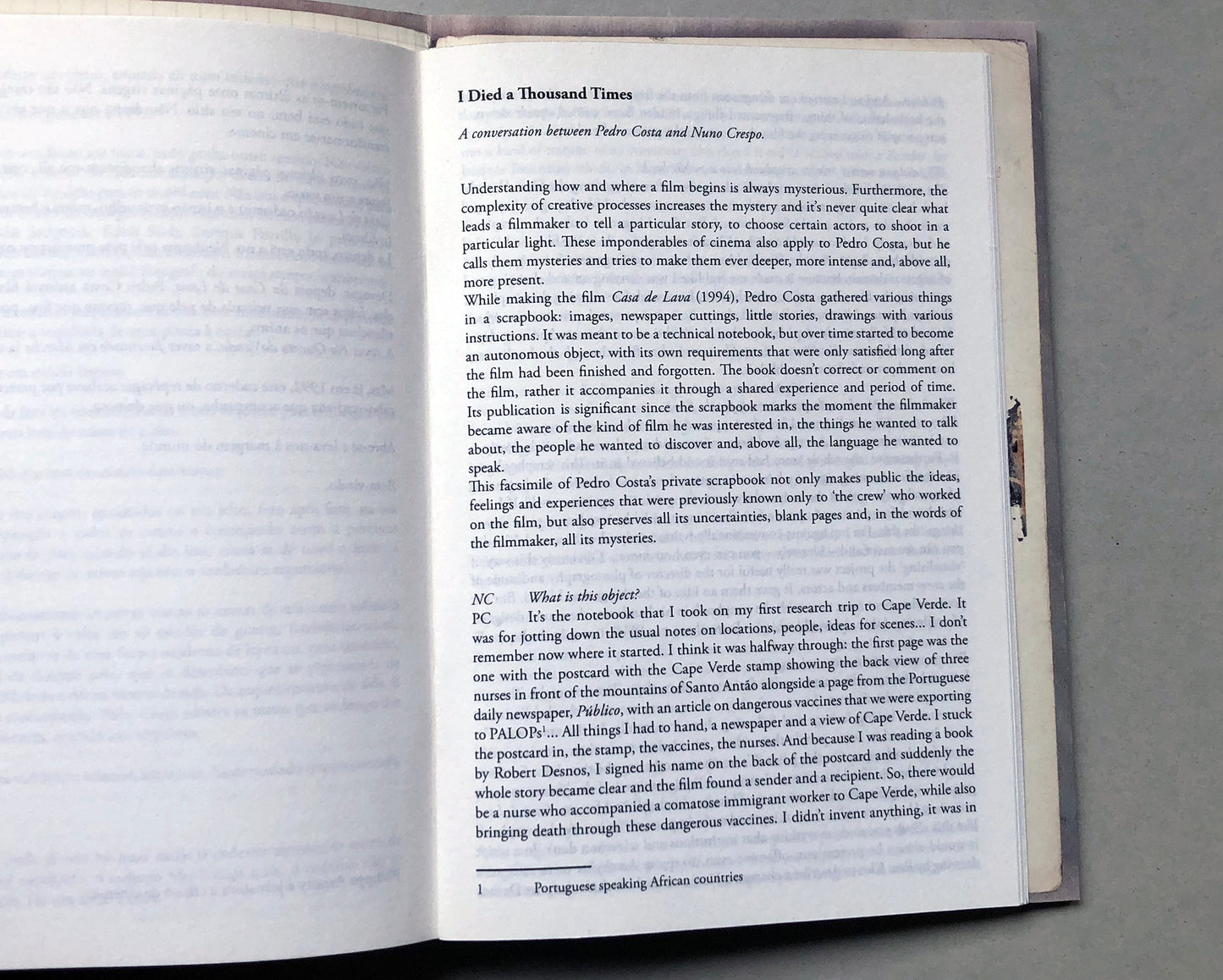 Casa de Lava - Caderno by Pedro Costa