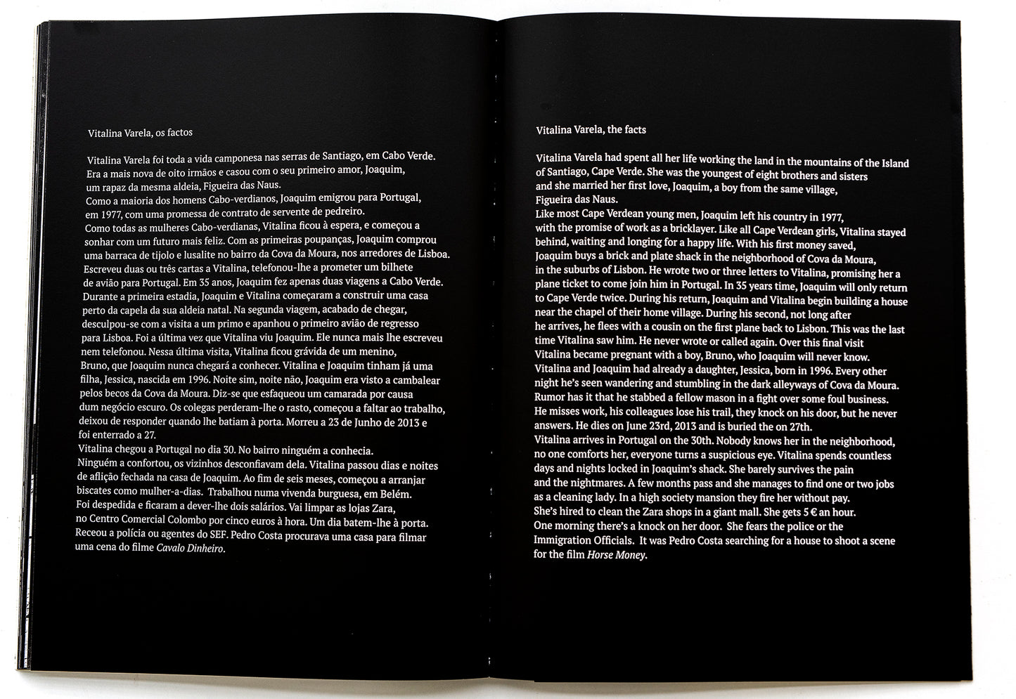 Vitalina Varela - Caderno de Rodagem by Pedro Costa and others